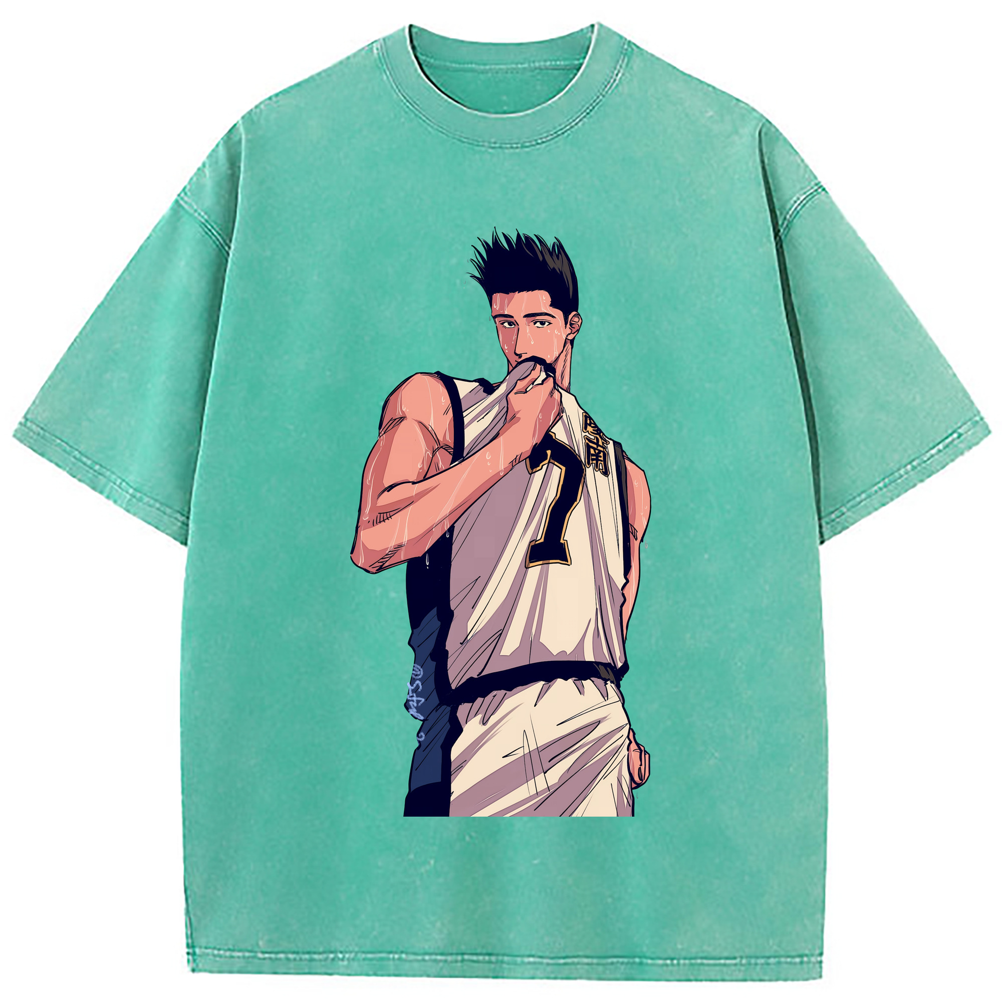 （画像用） SLAM DUNK／スラムダンク 綿100% ヴィンテージ風 半袖Tシャツ（フロントプリント）